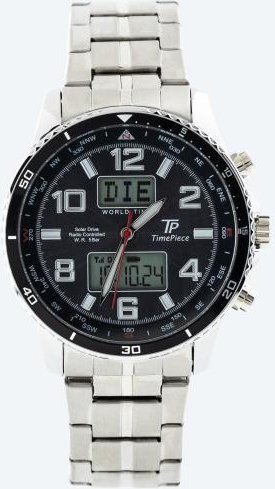Time Piece Funk-Solar Herrenuhr World Timer