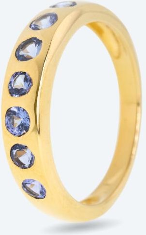 Ring 925 Sterling Silber vergoldet AAA Tansanit