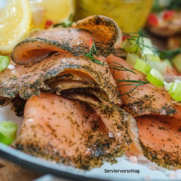 Norwegischer Gravedlachs & Senf-Dill-Sauce 200ml