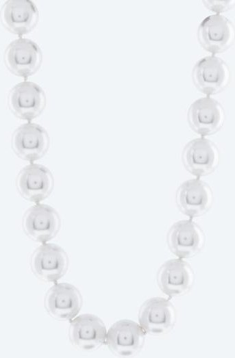 Collier Muschelkernperle 16mm weiß Magnetverschluß