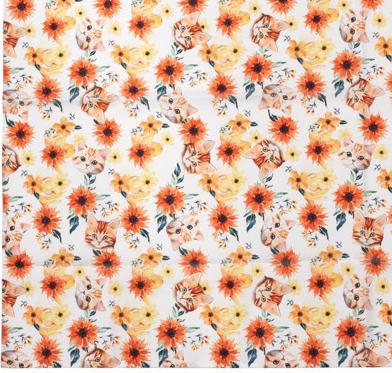 Tischdecke Katze 130x170cm orange