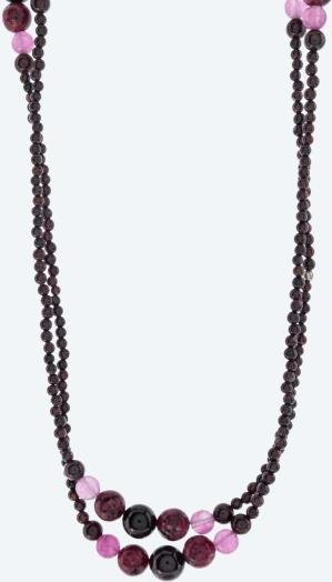 Collier endlos Granat, Jaspis