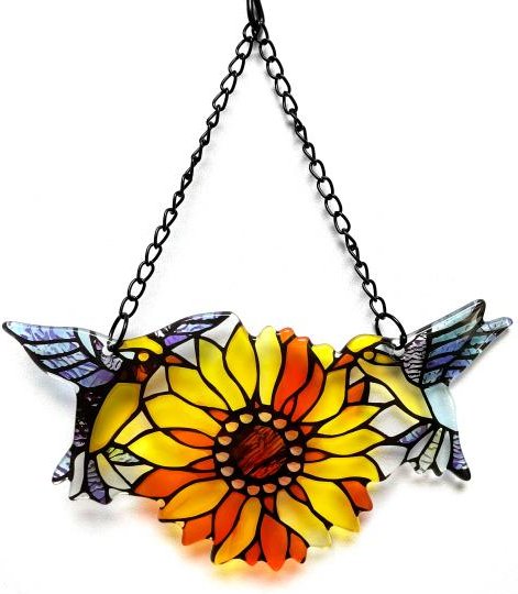 Fensterbild 2 Vögel 25cm