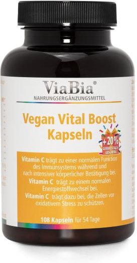 ViaBia Vegan Vital Boost + 20% - 108 Kapseln