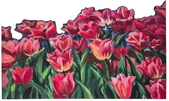 3D-Fußmatte Tulpen pink