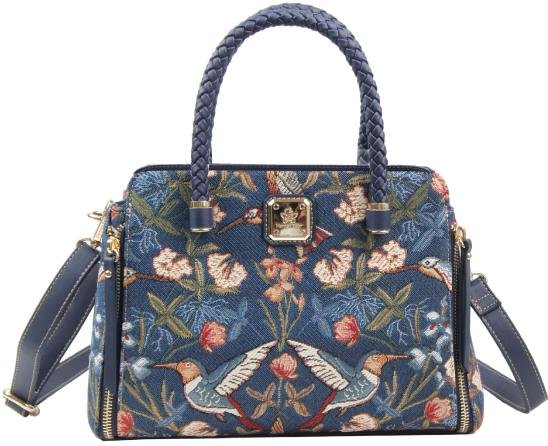 Henney Bear Henkeltasche dunkelblau/gemustert