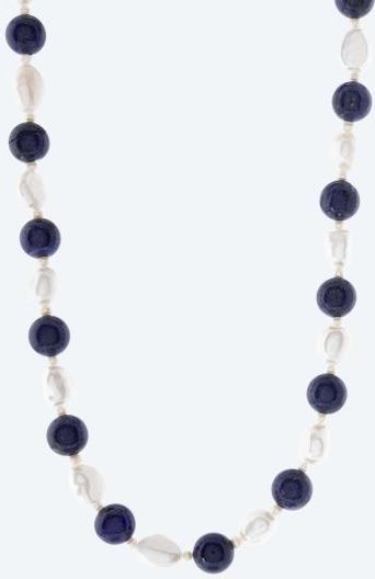 Collier Lapis gefärbt, SWZPerle Magnetverschluß