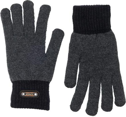 Herrenhandschuhe grau/schwarz