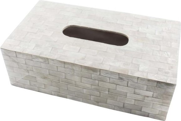 Darimana Serviettenbox Muschel weiß