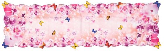 Thumbnail - Läufer Schmetterling pink orange 40x140cm