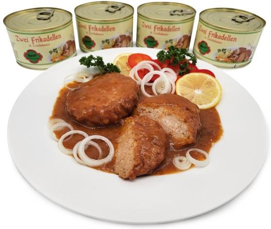 Zwiebelfrikadelle in Rahmsoße 4er