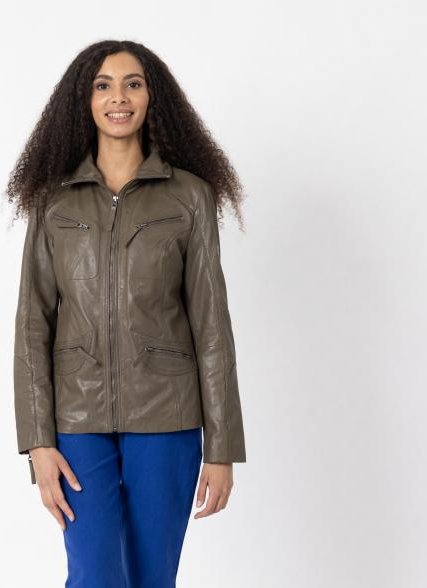 Thumbnail - OTTO KERN Damen-Lederjacke 'Katta' khaki