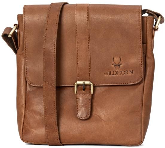 WILDHORN Büffelledertasche tan vintage