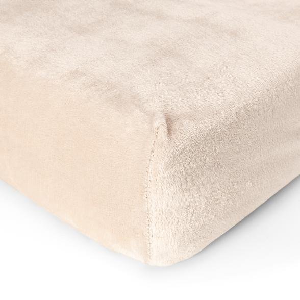 Spannbettlaken Samtoptik 180x200cm beige
