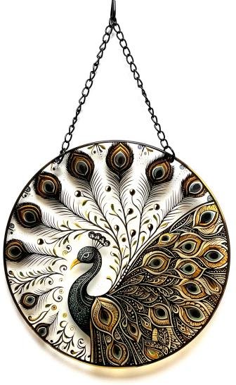 Fensterbild Pfau 25cm