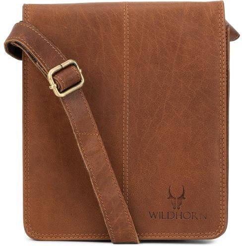 WILDHORN Büffelledertasche cognac