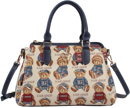 Henney Bear Handtasche blau/multicolor