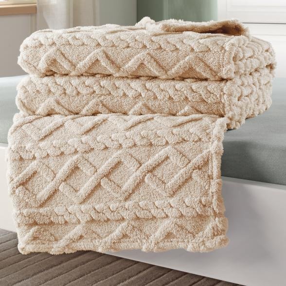 Jacquarddecke 150x200cm beige