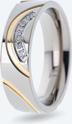 Freundschaftsring Titan bicolor Zirkonia