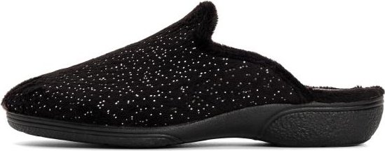 Hausschuhe Glitzer schwarz