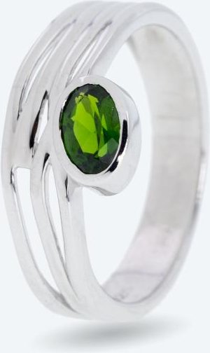 Ring 925 Silber rhodiniert Chromdiopsid