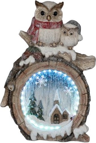 LED-Figur "Winter-Eulen"