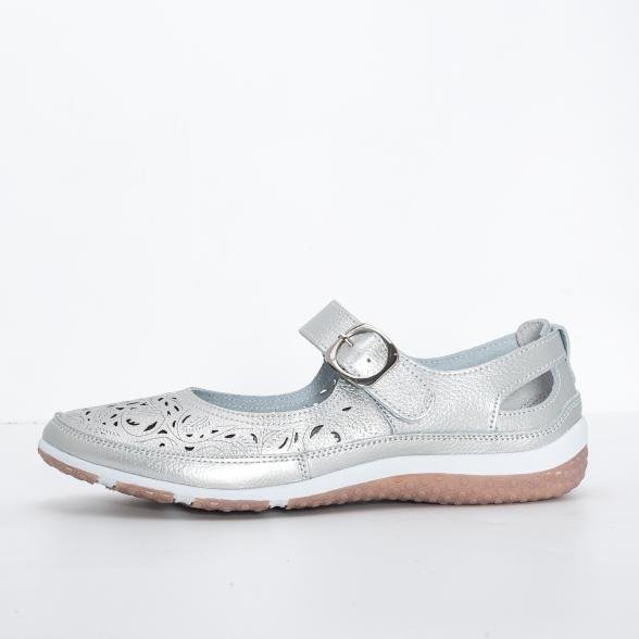 TOPWAY COMFORT Damenslipper silber
