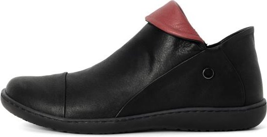 Andrea Conti Damen Lederslipper schwarz/bordo