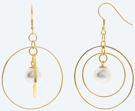 Ohrhänger 925 Silber vergoldet Muschelkernperle