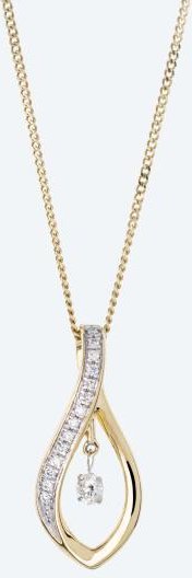 Anhänger mit Kette 375 GG Kanada Brillanten