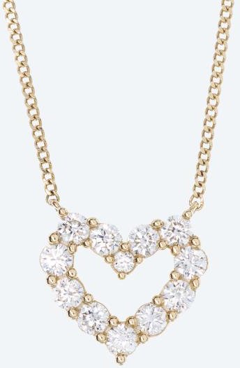 LG Herzcollier 375 Gelbgold Brillanten