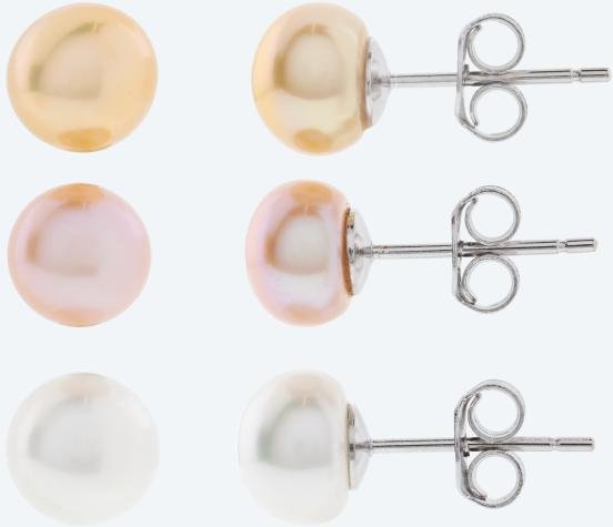 SET: 3 Paar Ohrstecker 925 SWZPerlen