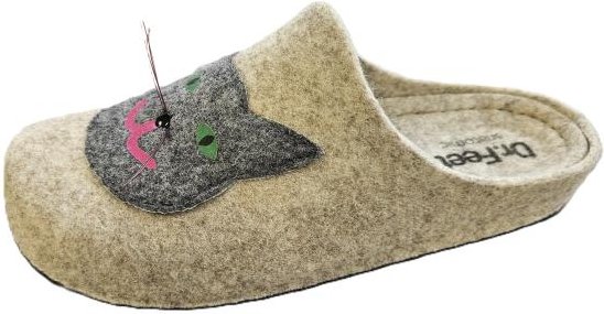Dr. Feet Damenhausschuhe Katze
