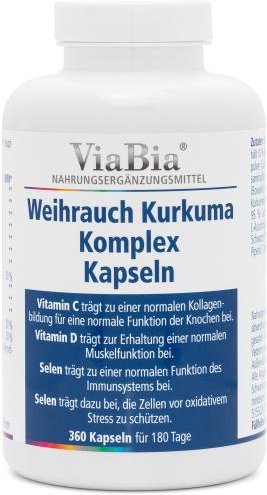 ViaBia Weihrauch Kurkuma Komplex 360 Kapseln