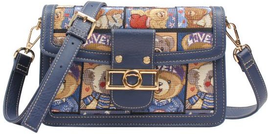 Henney Bear Umhängetasche blau/multicolor