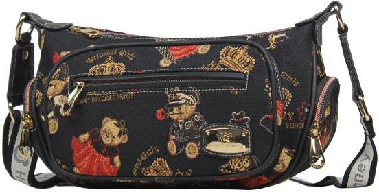 Henney Bear Umhängetasche schwarz/multicolor