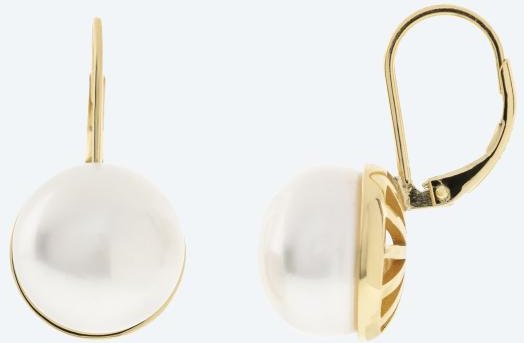 Ohrhänger 925 Silber vergoldet Süßwasserzuchtperle