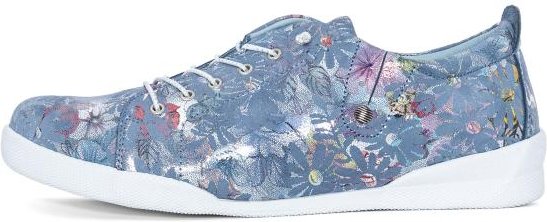 Andrea Conti Damen Lederslipper blau gemustert