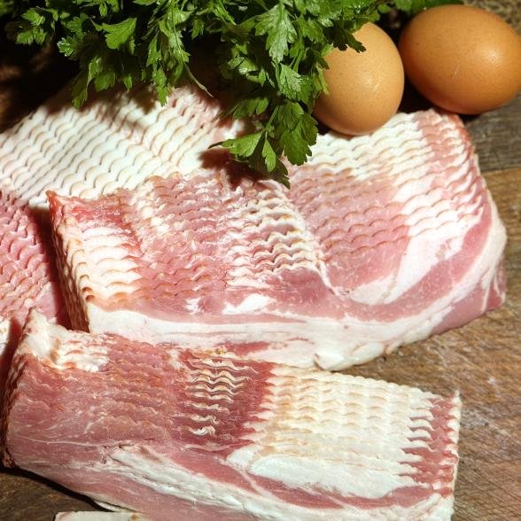Tiroler Bacon geschnitten