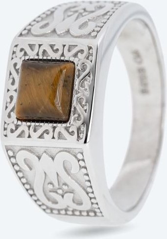 Ring 925 rhodiniert Tigerauge