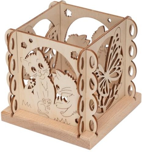 Laterne Katzenfreund 12x12cm