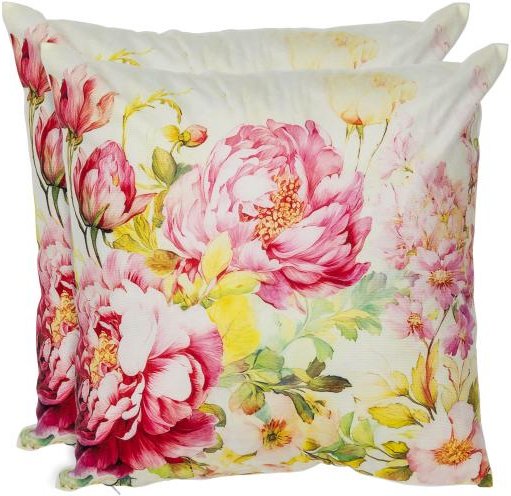 2 Dekokissen Pfingstrosen