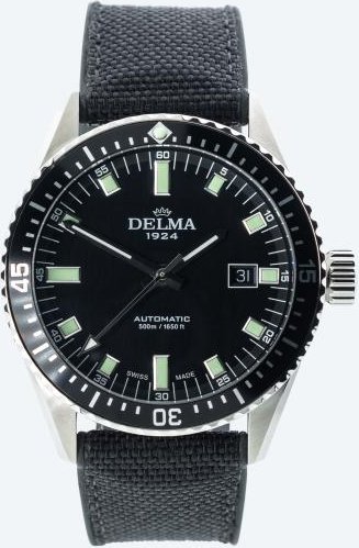 DELMA Herrenuhr "Cayman' Automatik, schwarz