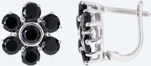 Ohrstecker 925 Silber rhodiniert Spinell