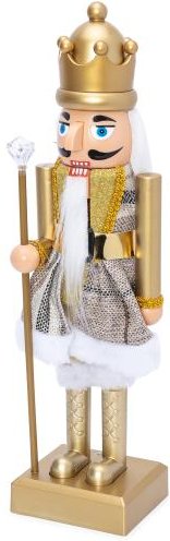 LED Nussknacker mit Musik u. Zepter 40cm