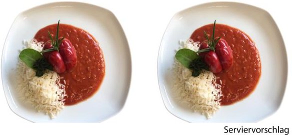 Paprikaschote in Tomatensauce