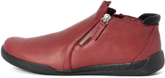 Andrea Conti Damen Lederslipper bordo/schwarz