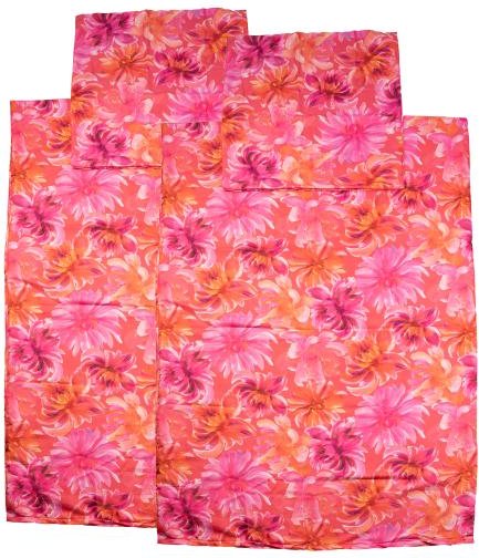 Mikrofaser Bettwäsche 4tlg. rot/pink