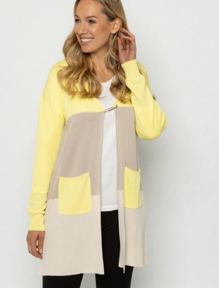 sophistical Women Strickjacke gelb/beige/sand