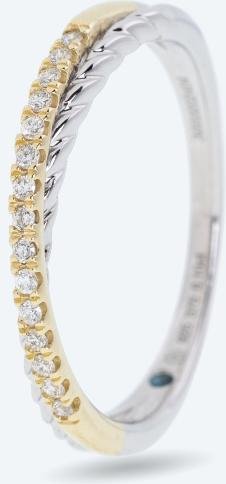 Ring 925 Silber/375 Gold Kanada Brillanten